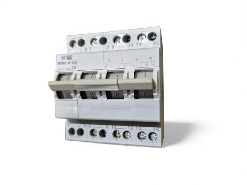 Перемикач введення резерву 1-0-2 LC TEC BX9G 4P 40A 156 фото