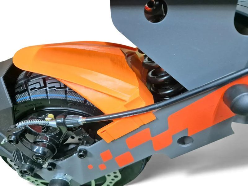Крило (бризговик) задній для електросамоката Kugoo / KuKirin G2 2025 &mdash; помаранчевий 514 фото